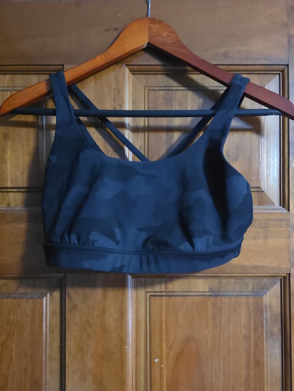 Women’s Black Camouflage Sports Bralette - Unbranded